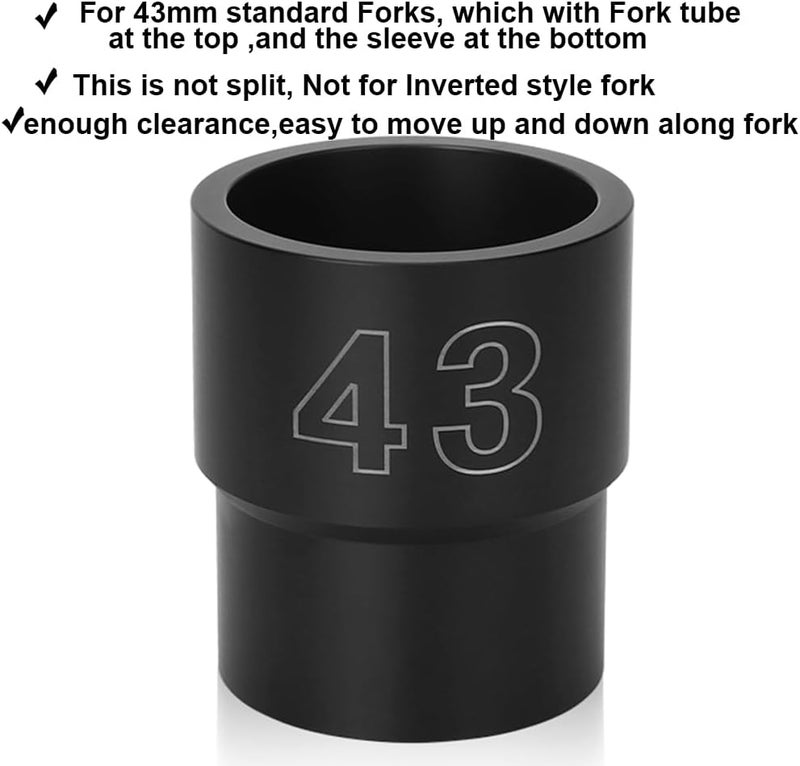 Bisrollnaa 43mm Fork Seal Driver 43mm Fork Seal Tool for Motorcycle Conventional Fork (43mm) - Image 2